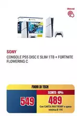 Sony - Console Ps5 Disc E Slim 1tb + Fortnite Flowering C