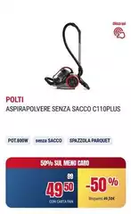 Polti - Aspirapolvere Senza Sacco C110plus