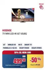 Hisense - Tv Mini Led 4k 65" 65U8Q