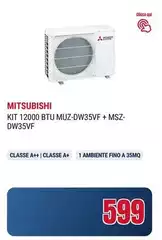 Mitsubishi - Kit 2000 Btu Muz-dw35vf + Msz-dw35vf
