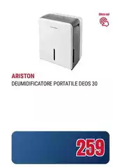 Ariston - Deumidificatore Portatile Deos 30