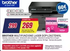 Brother - Multifunzione Laser DCP-L2627DWXL Brother - Multifunzione Laser DCP-L2627DWXL