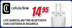 Cellularline - Lite Auricolari Tws Bluetooth Con Custodia Di Ricarica