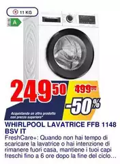 Whirlpool - Lavatrice Ffb 1148 Bsvi IT