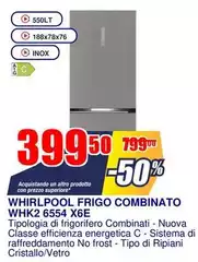 Whirlpool -  Frigo Combinato WHK2 6554 X6E