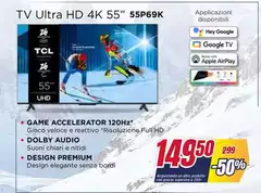 TCL - Tv Ultra Hd 4k 55" 55P69K