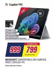 Microsoft - Convertibile 2in 1 Surface Pro11 Co Pilot+ Pc Microsoft - Convertibile 2in 1 Surface Pro11 Co Pilot+ Pc