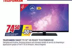 Telefunken - Smart Tv 32" Hd Ready TE32759B50V4D
