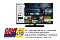 Telefunken - Tv Led 32" TE32759B50V4D