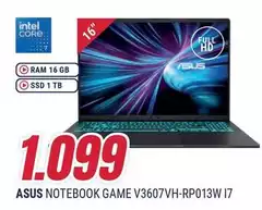 Asus - Notebook Game V3607VH-RP013W 17 Asus - Notebook Game V3607VH-RP013W 17