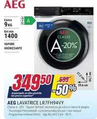 Aeg - Lavatrice LR7FH94VY