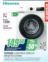 Hisense - Lavatrice Snella WFQP701219VM