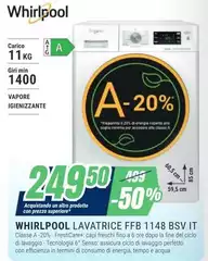 Whirlpool - Lavatrice Ffb 1148 Bsv It Whirlpool - Lavatrice Ffb 1148 Bsv It