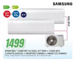 Samsung - Comfort S2 Dual Kit 9000 + 12000 Btu Ajo40txJ2kg/eu+Ar60f09c14wneu