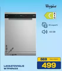 Whirlpool - Lavastoviglie W7FHP43X Whirlpool - Lavastoviglie W7FHP43X