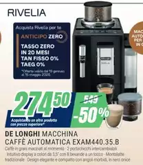 De Longhi - Macchina Caffe Automatica ExAM440.35.B De Longhi - Macchina Caffe Automatica ExAM440.35.B