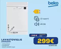 Beko - Lavastoviglie Dvn05320w Beko - Lavastoviglie Dvn05320w
