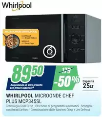 Whirlpool - Microonde Chef Plus MCP345SL Whirlpool - Microonde Chef Plus MCP345SL