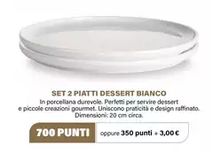 Perfetti - Set 2 Piatti Dessert Bianco