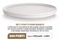 Perfetti - Set 2 Piatti Piani Bianco