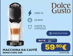 De Longhi - Macchina Da Caffè Genio S Edg-226 De Longhi - Macchina Da Caffè Genio S Edg-226