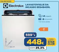 Electrolux - Lavastoviglie Da Incasso EES48405L Electrolux - Lavastoviglie Da Incasso EES48405L