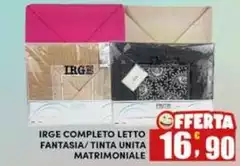 Irge - Completo Letto Fantasia/ Tinta Unita Matrimoniale Irge - Completo Letto Fantasia/ Tinta Unita Matrimoniale