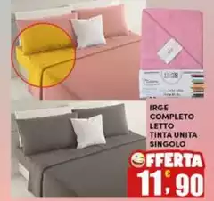 Irge - Completo Letto Tinta Unita Singolo Irge - Completo Letto Tinta Unita Singolo