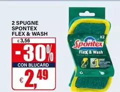 Spontex - 2 Spugne Flex & Wash