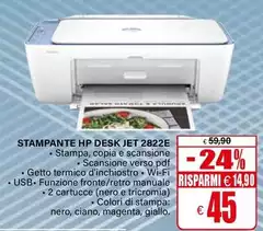 HP - Stampante Desk Jet 2822E HP - Stampante Desk Jet 2822E