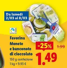 Favorina - Monete E Banconote Di Cioccolato Favorina - Monete E Banconote Di Cioccolato