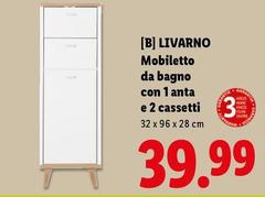 Livarno Home - Mobiletto Da Bagno Con 1 Anta E 2 Cassetti