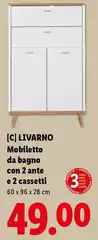 Livarno Home - Mobiletto Da Bagno Con 2 Ante E 2 Cassetti