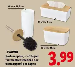 Livarno Home - Portascopino, Scatola Per Fazzoletti Cosmetici O Box Portaoggetti Per Bagno