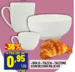 Tazza-tazzine Con Decori Rilievo