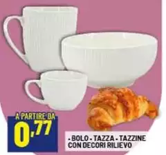 Tazza-tazzine Con Decori Rilievo