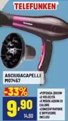 Telefunken - Asciugacapelli M07457