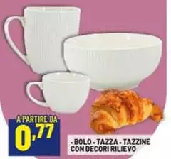 Tazza-tazzine Con Decori Rilievo
