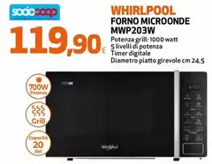 Whirlpool - Forno Microonde MWP203W