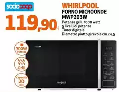 Whirlpool - Forno Microonde MWP203W