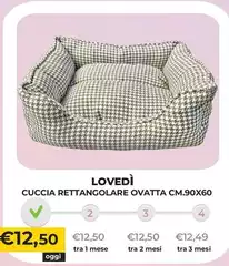 Lovedi - Cuccia Rettangolare Ovatta Lovedi - Cuccia Rettangolare Ovatta