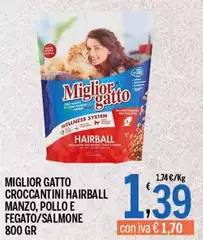 Morando - Miglior Gatto Croccantini Hairball Manzo, Pollo E Fegato