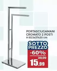 Portasciugamani Cromato 2 Posti Portasciugamani Cromato 2 Posti