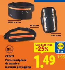 Crivit - Porta Smartphone Da Braccio O Marsupio Per Jogging