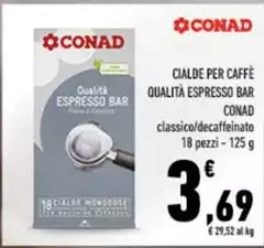 Conad - Cialde Per Caffè Qualità Espresso Bar Classico Conad - Cialde Per Caffè Qualità Espresso Bar Classico