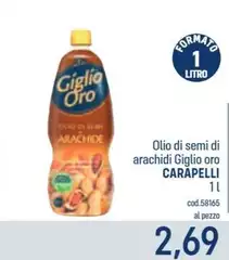 Carapelli - Olio Di Semi Di Arachidi Giglio Oro