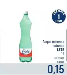 Lete - Acqua Minerale Naturale Lete - Acqua Minerale Naturale