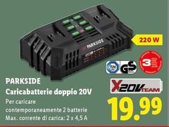 Parkside - Caricabatterie Doppio 20V Parkside - Caricabatterie Doppio 20V