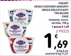 Fage - Yogurt Senza Zuccheri Aggiunti Senza Dolcificanti Tru Blend