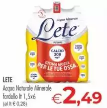 Lete - Acqua Naturale Minerale Fardello Lete - Acqua Naturale Minerale Fardello